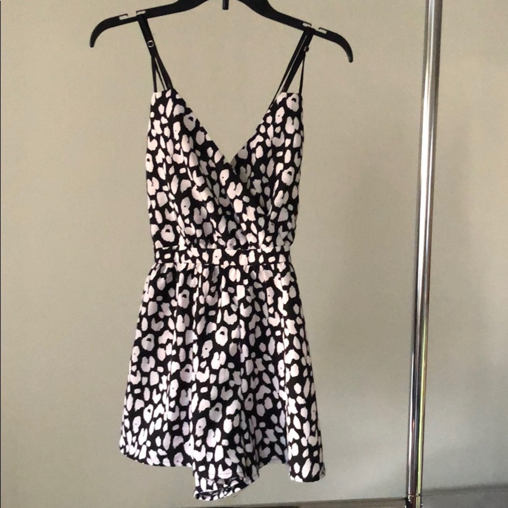 Black and white romper